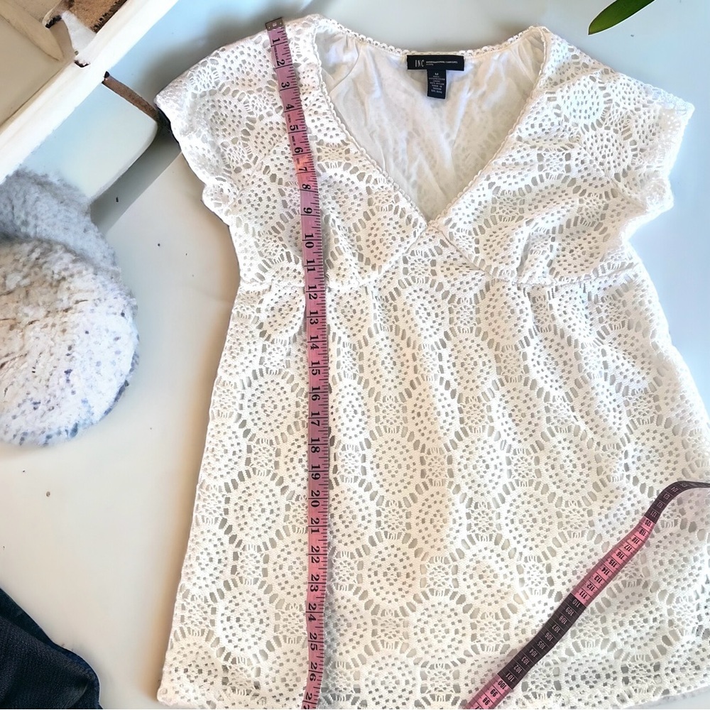 Pretty White Sundress. Crochet and fully lined. Pool. Beach. Swimsuit cover-up🤍 - Picture 12 of 16